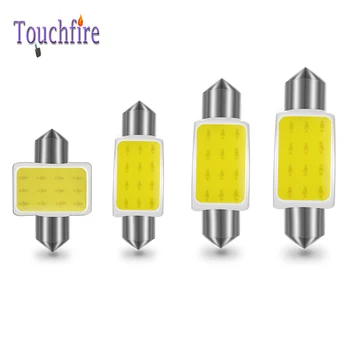 

100pcs Festoon C5W C10W 31mm 36mm 39mm 41mm 12SMD COB LED Auto Reading Styling Light Lamps Dome Car Bulb white 12V Wholesale