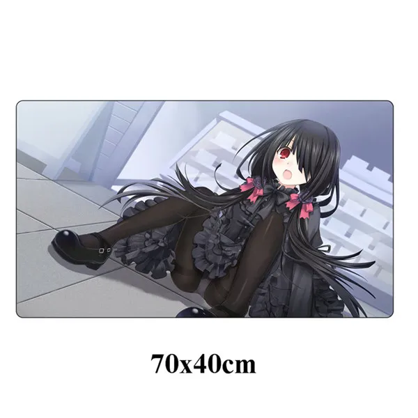 DATE A LIVE Аниме Коврик для мыши Большой 70x40 см сексуальная девушка игровой коврик для мыши геймер отаку прочная Клавиатура pad Отаку Коврик для ноутбука - Цвет: Золотой