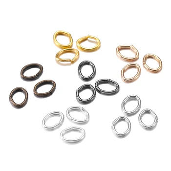 

300pcs/lot 4 5 6 7mm Oval Jump Rings Split Rings Connectors For Diy Jewelry Finding Making Open Metal Rings Wholesale Supplies