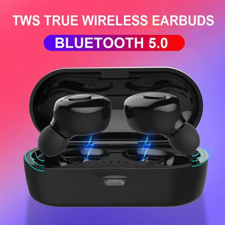 

TWS Earphone Headset Bluetooth 5.0 Wireless Sports Headphones Earbuds USB Charging Box For Smart Phone