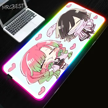 

MRGBEST Anime Kimetsu No Yaiba Mouse Pad Computer Gamer Locking Edge Mausepad XXL Keyboard Desk PC Mice Mats for LOL Csgo RGB