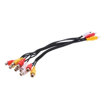 

3RCA Male to 9 RCA Female Plug Splitter o TV DVD Video Adapter AV Cable Cord for Hi-Fi Video CD Player