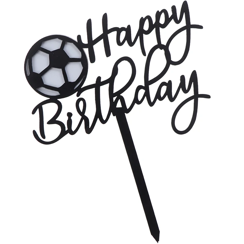 Новый футбольный акриловый торт Топпер Новинка для торта С Днем Рождения