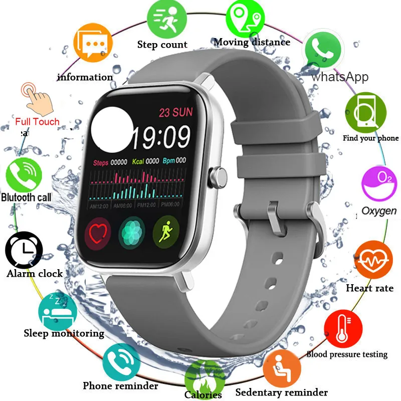 Smart Watch Men Bluetooth call 1.68 Inch Smartwatch Women Full Touch Heart Rate Monitor Smart  Watches For Xiaomi iphone huawei