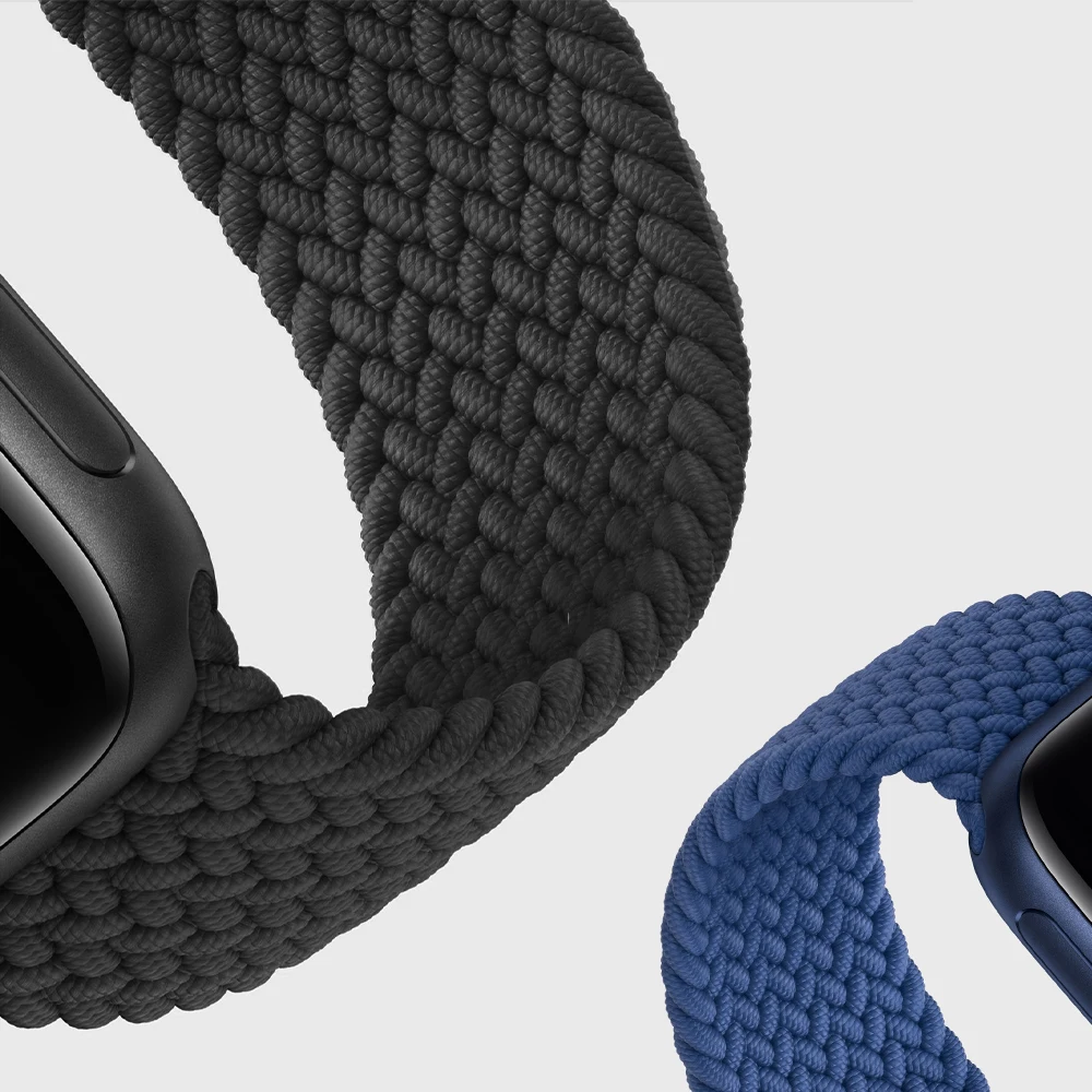Braided Solo Loop For Apple watch band 44mm 40mm 38mm 42mm Fabric Nylon Elastic belt