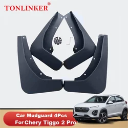 TONLINKER Mudguard For Chery Tiggo 2 Pro 2021 2022 2023 Mud Flaps Mudguards Splash Guards Fender Mudflaps 4Pcs Car Accessories