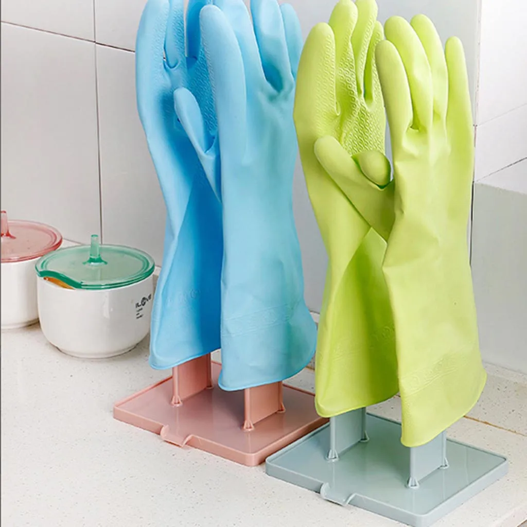

Plastic Household Gloves Drying Rack Removable Rag Kitchenware Storage Rack Water Drain Stand Holder Gloves Drying Rack Holder