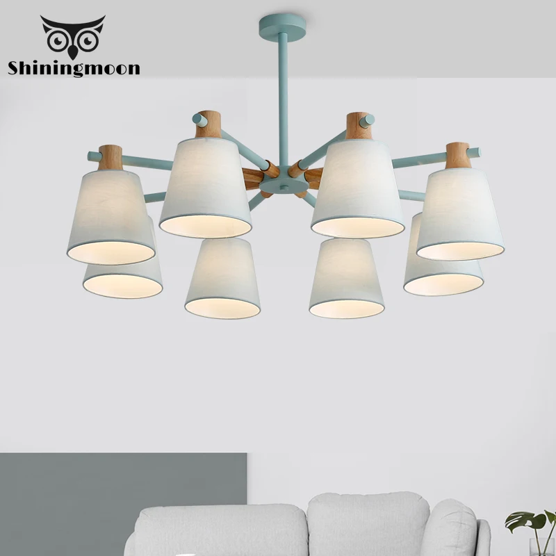 Нордическая E27 люстра, современная деревянная люстра для дома, столовой, гостиной, Подвесная лампа, железные художественные светильники