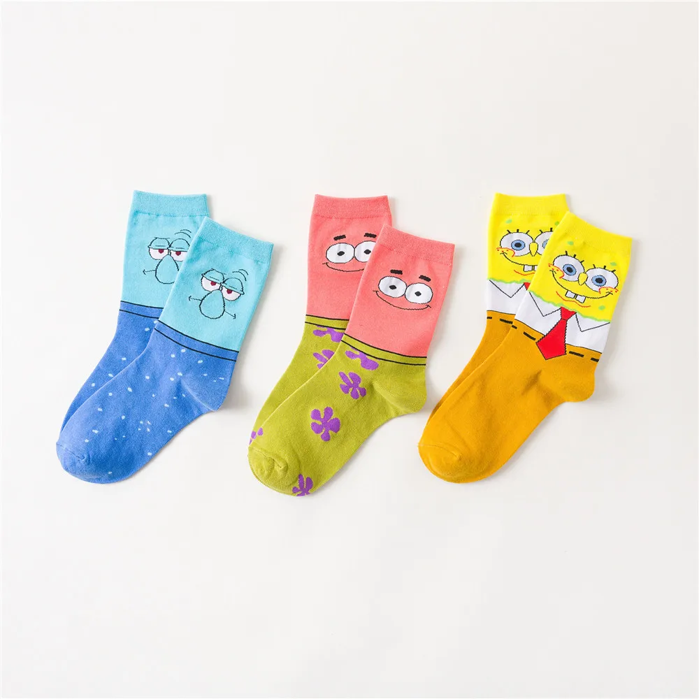 Детские носки с принтом в стиле аниме; милые хлопковые носки для влюбленных с рисунками героев мультфильмов; Повседневные Удобные спортивные носки