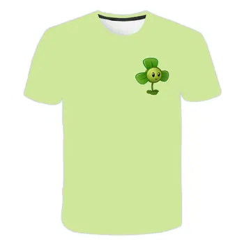 

Summer boys clothes Simple Casual Short Sleeve Plants vs Zombie Pattern 3D Printed Tee Children's Wear Cartoon Game Baby Tops