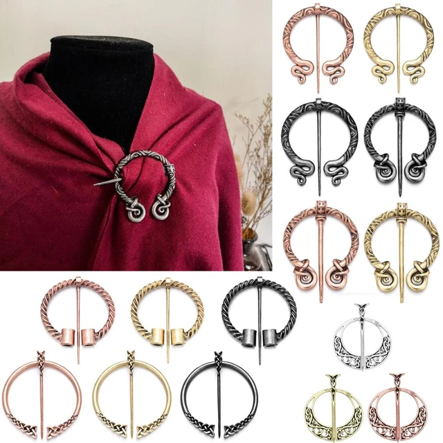 Retro Viking Brooch Collection Twists Knotted Fibula Cloak Pin