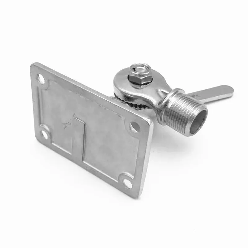 Marine Antenna Base Mount 316 Stainless Steel Marine Boat Dual Axis Adjustable Antenna Base Mount Universal for Yacht
