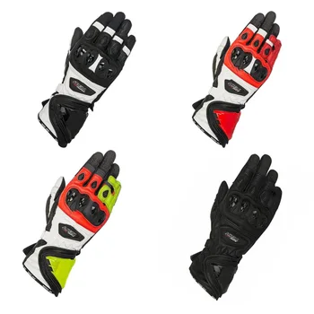 

100% Genuine Leather Motorcycle Gloves Super Tech Motorcycle Cowhide Long Gloves Racing Driving 4 Colors GP PRO Motorbike Racing