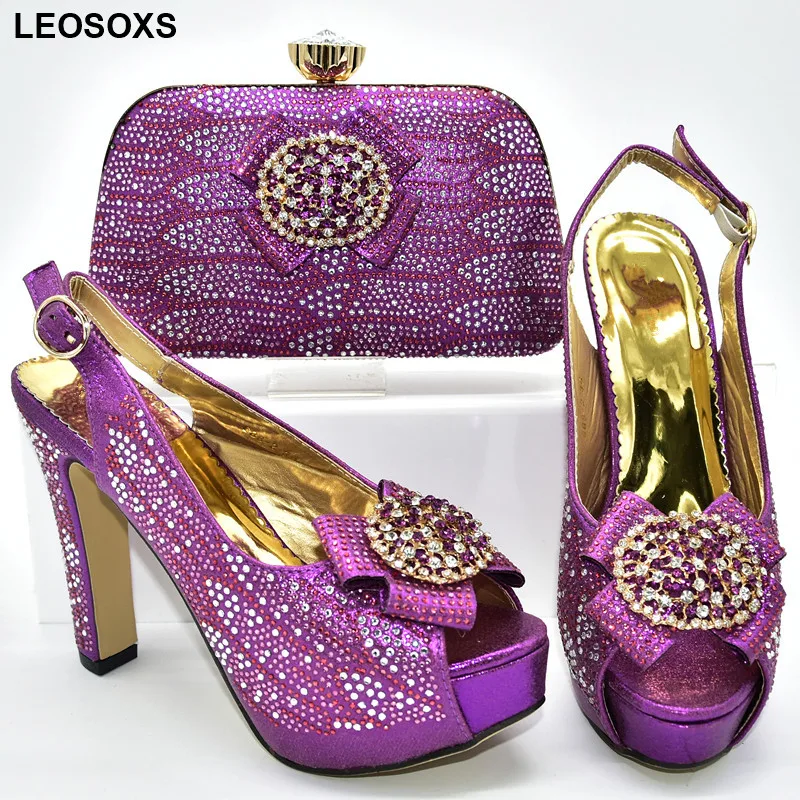

Nigerian Wedding Shoe Sexy Lady Pumps Shoe and Matching Bag for Nigeria Party Women Italian African Party Pumps Shoes and Bag