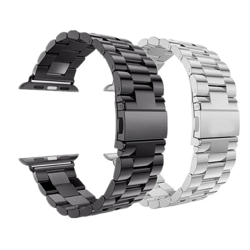 2 шт. ремешок для Apple watch band 44 мм 40 мм iWatch band 42 мм 38 мм браслет из нержавеющей стали+ Миланская петля Apple watch 4 3 2 1 42 - Цвет ремешка: S-SB