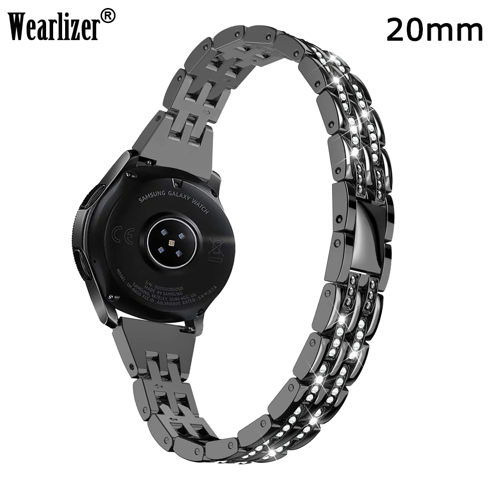 

20mm Bracelet Band For Samsung Gear Sport Smartwatch Strap Wristband Accessories Crystal Band For Galaxy Watch Active2 40mm
