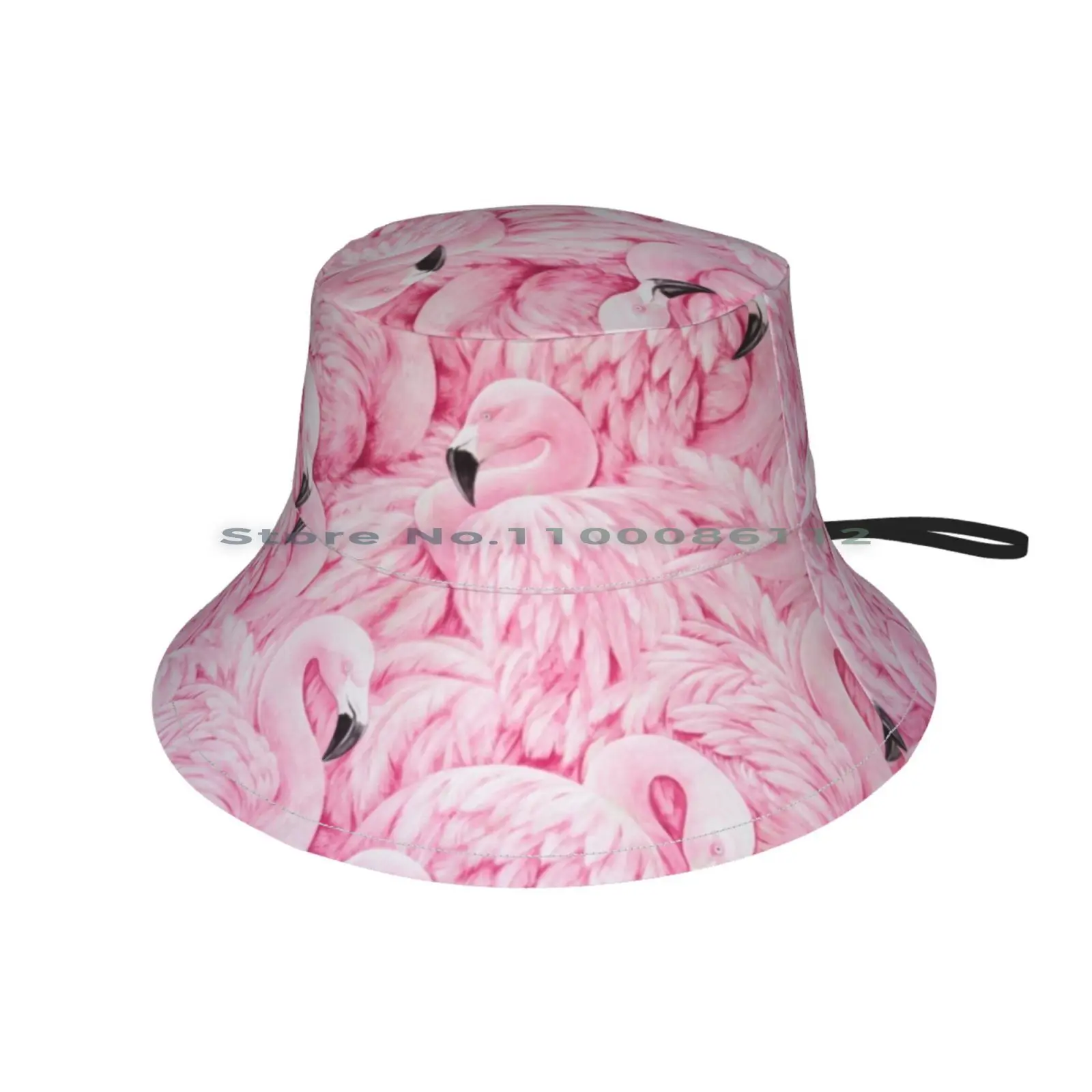 Pink Flamingo Art Beanies Knit Hat Pink 