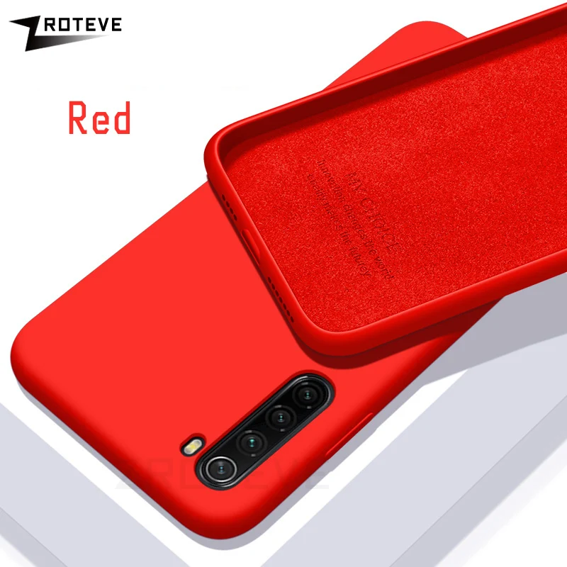 Red (Note 8) Для Redmi Note 8 Pro Чехол ZROTEVE мягкая кожа сенсорная крышка жидкие силиконовые чехлы для Xiaomi Redmi Note8 Note 8 Pro Чехол для телефона - Цвет: Red (Note 8)