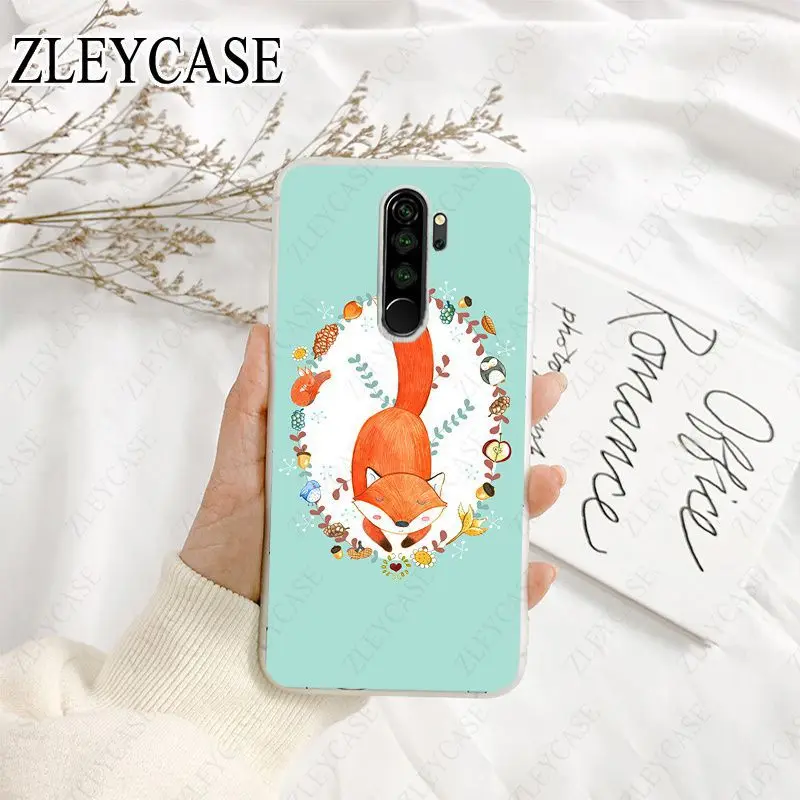 Cartoon Animals Fox Deer Hedgehog