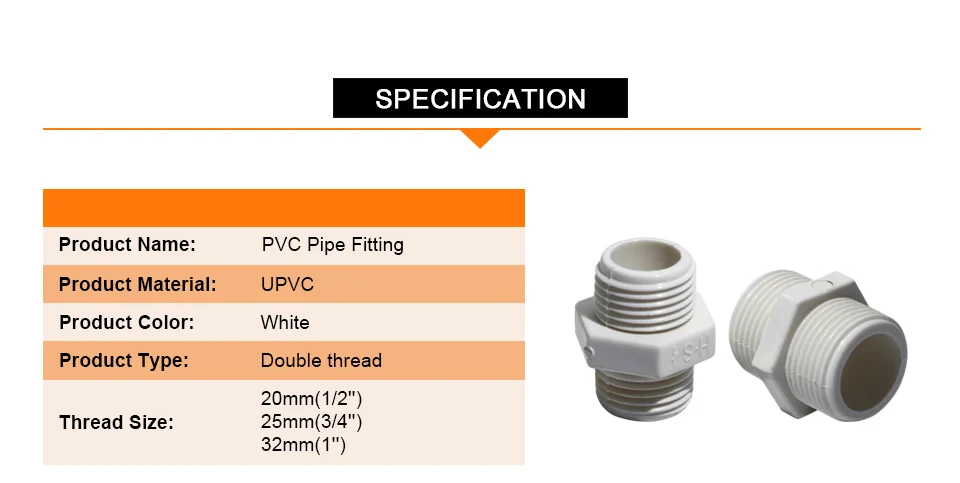 2pcs Water Pipe Fitting Pvc U Male Thread Connectors 20 25 32mm Pipe Joint Upvc Plastic Water Supply Pipe Joint Fitting Pipe Fittings Aliexpress