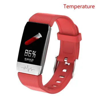 

T1S Smart Bracelet Tempurature Heart Rate Monitor Sleeping Detector Bluetooth Fitness Sport Watch