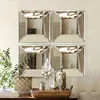 Background Wall Decorative Mirror Square Wall Mirror Ornaments Living Room Wall Hanging Combination Home Decoration Accessories 1