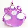 Korean Candy Color Embroidery Breathable Small Pet Dog Harness and Leash Set Soft Nylon Puppy Walking Vest for Chihuahua Yorkie 3