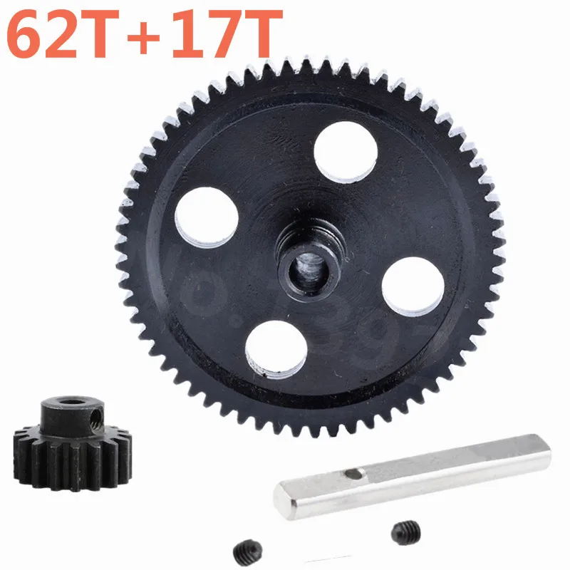 RC автомобили 0015 черный металл Spur Diff основной моторный зубчатый валик шестерни s центр редуктор 62T + 17T Fit WLtoys 1/12 12428 12423|Детали и аксессуары| | АлиЭкспресс