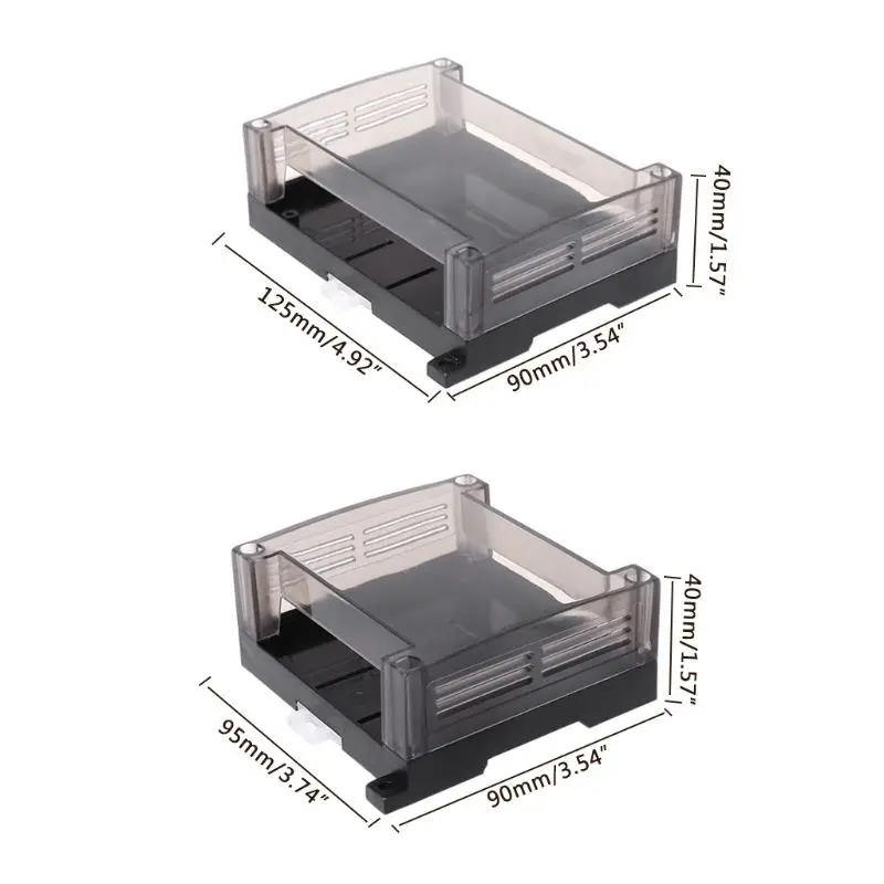 Caja de Control Industrial de plástico transparente, carcasa de Panel, carril Din, proyecto electrónico DIY, PCB, 1 ud.