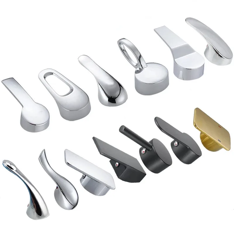 Punho de Torneira Cromado Torneira Misturadora Quente e Frio Carretel de Chuveiro Peças de Reparo Acessórios de Cozinha e Banheiro 35 mm 40 mm