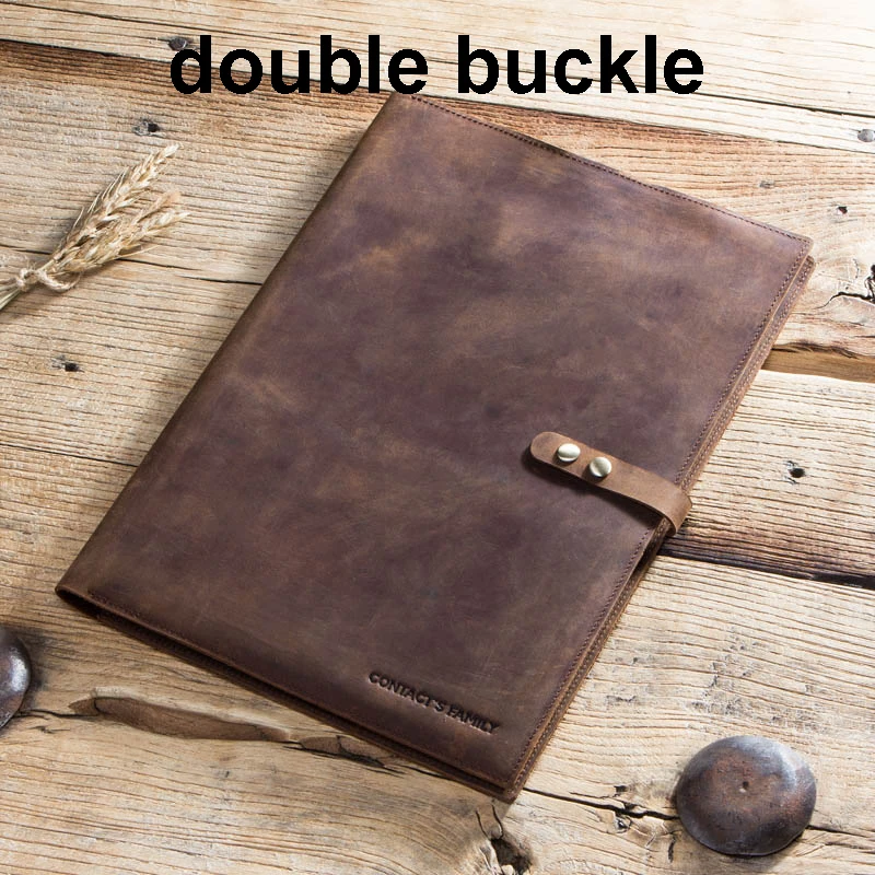 double buckle Ретро натуральная кожа кейс для ноутбука для Apple MacBook retina Carry 12 дюймов мужская деловая сумка для ноутбука компьютерный рукав карман - Цвет: double buckle