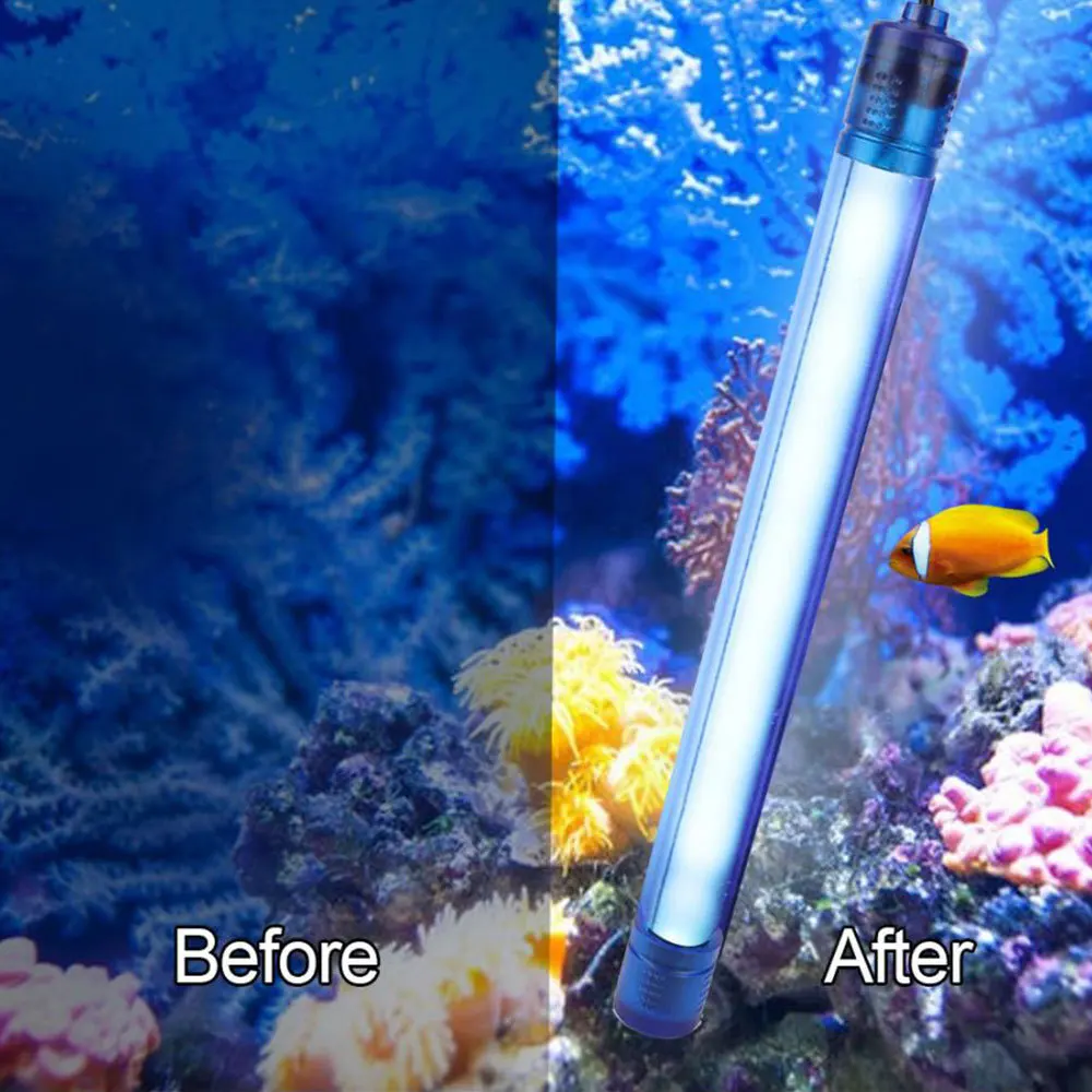

UV Sterilization Lamp Fish Tank Aquarium Underwater Water Disinfection Aquarium Light EU Plug 220V Fish Tank Decoration new