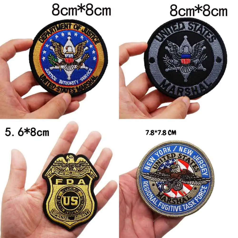 FDA специальный агент армии США военный Маршал полиция вышитые нашивки на плечо с