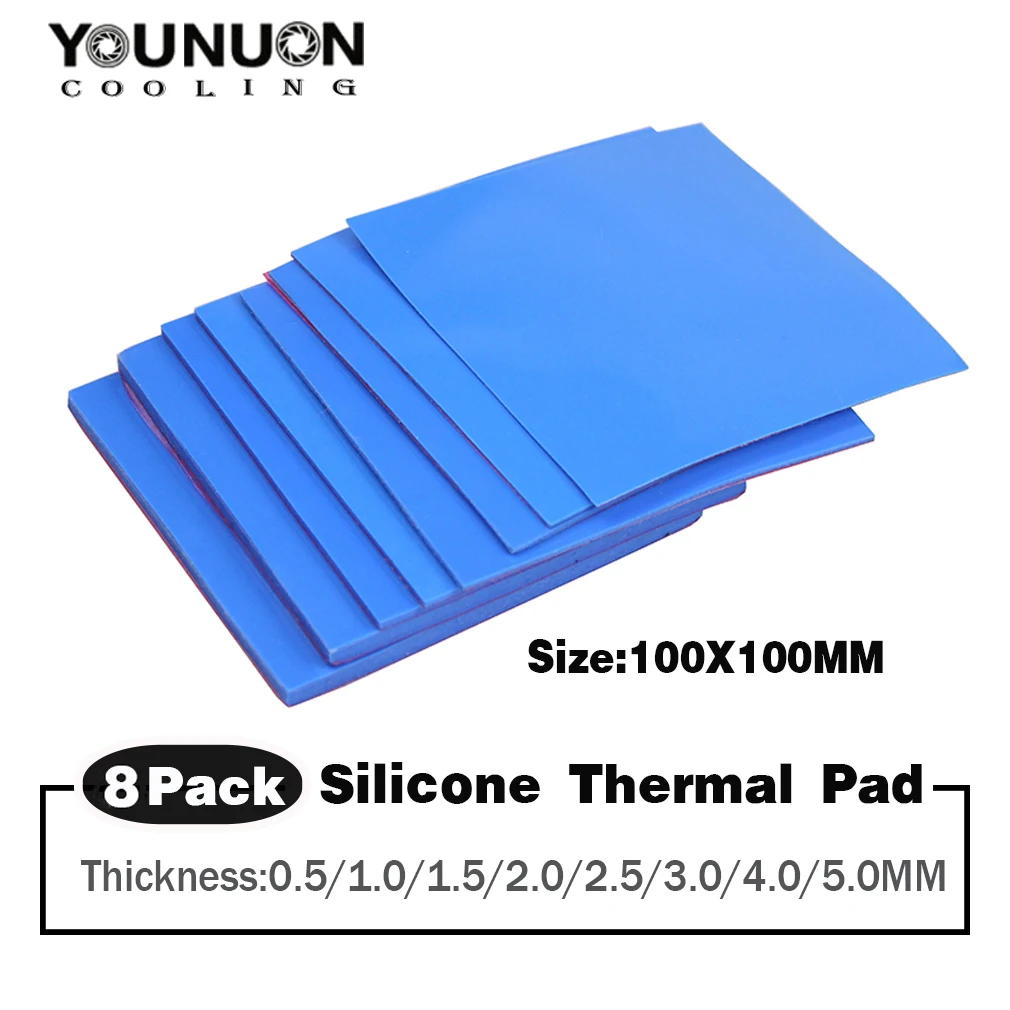 Jovem Uon Almofadas Térmicas Condutoras Peças 100x100x0.5 mm mm 1.5 mm mm mm mm Nas Cores Azul e Branco e Verde