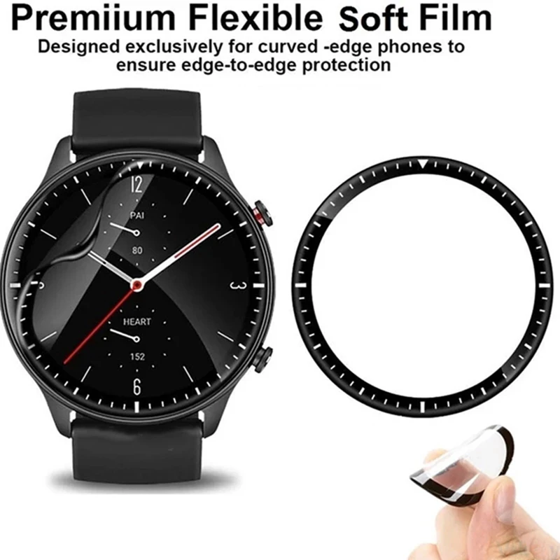 3D Curved Edge Screen Protector For Huami Amazfit GTR 2 GTR2e Tempered Glass Protective Film for Amazfit Watch GTR2 GTR 2e Case