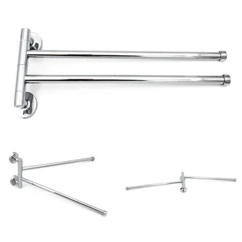 

Bar Long Multifunctional Rotating Kitchen Bathroom Organizer Stainless Steel Holder Towel Rack Smooth Accessory Wall Mounted