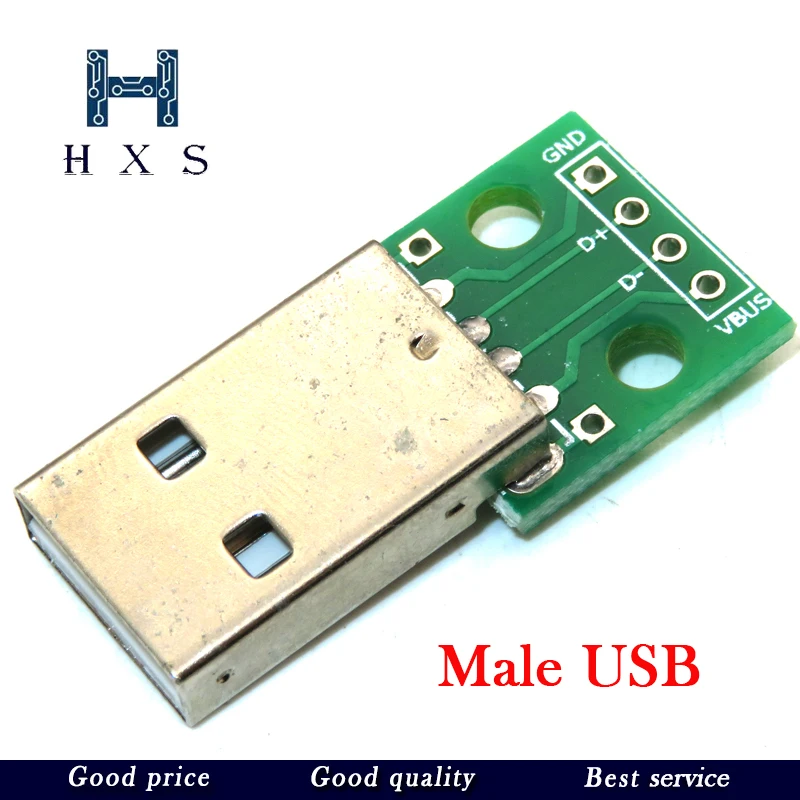 Componenti Elettronici DIY Adattatore USB A DIP - 10 Pezzi Tipo A Maschio, Passo 2,54mm Per Progetti Fai-da-te Schede Prototipazione - Foto 2
