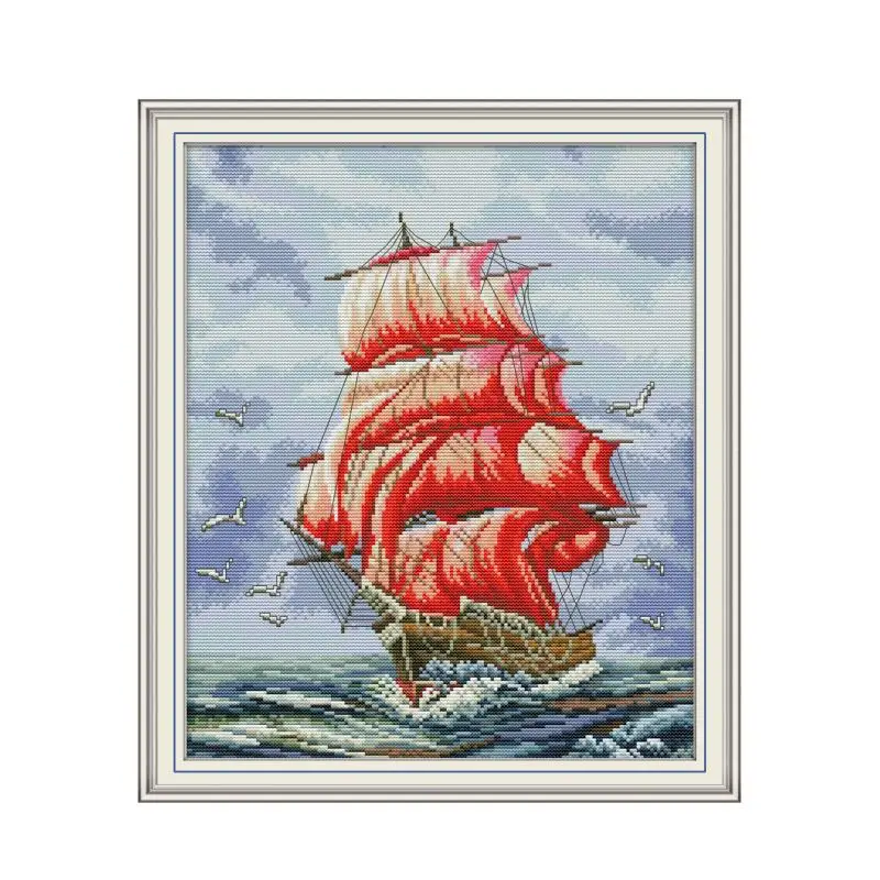 Cross Stitch Kit Everything is going smoothly 14 cross stitch kit aida 14ct 11ct count print canvas cross stitches needlework embroidery DIY