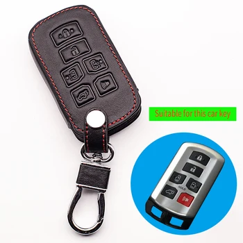 

100% Genuine leather car key case Skin Case Cover Key cases for Toyota 6 Button Remote Control car keys accessories Car wallet