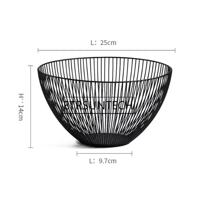 50 шт. скандинавские минималистичные корзина для фруктов гостиная креативная корзина для слива фруктов домашняя железная корзина для хранения фруктов