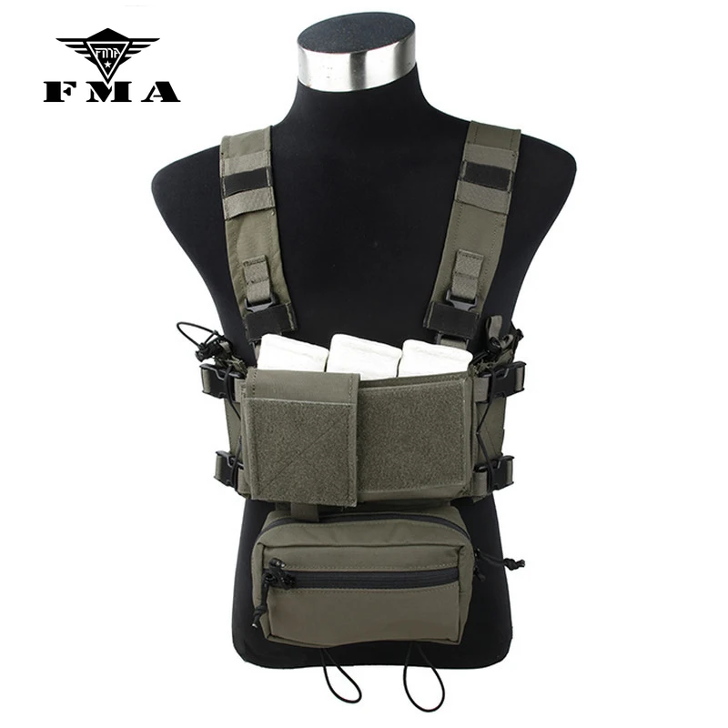 FMA TMC Cordura SS микро Низкопрофильная светильник Боевая Грудь Rig Combo хаки 500D ткань