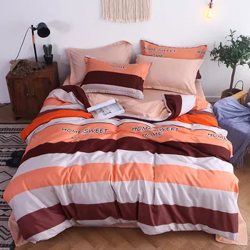

4pcs Quilt Cover Pillow Cases Bed Sheet Home Textile Bedding Coverlet Flat Sheet Flower Bed Cover Sheet Soft Warm Bed Sheets #yl