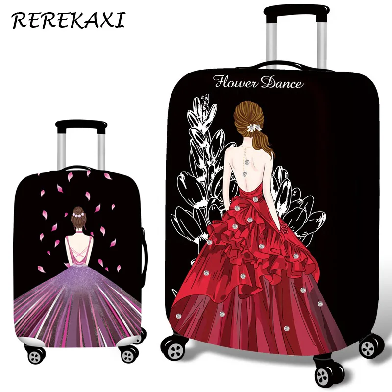 

3D Princess Dress Suitcase Case Cover Luggage Elastic Protective Cover 18-32Inch Baggage Trolley Dust Cover Travel Accessories