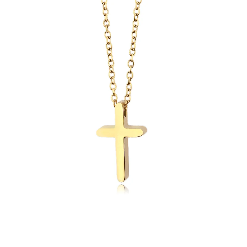 Children's Crucifix Pendant Necklace 14K Yellow Gold Fill 13