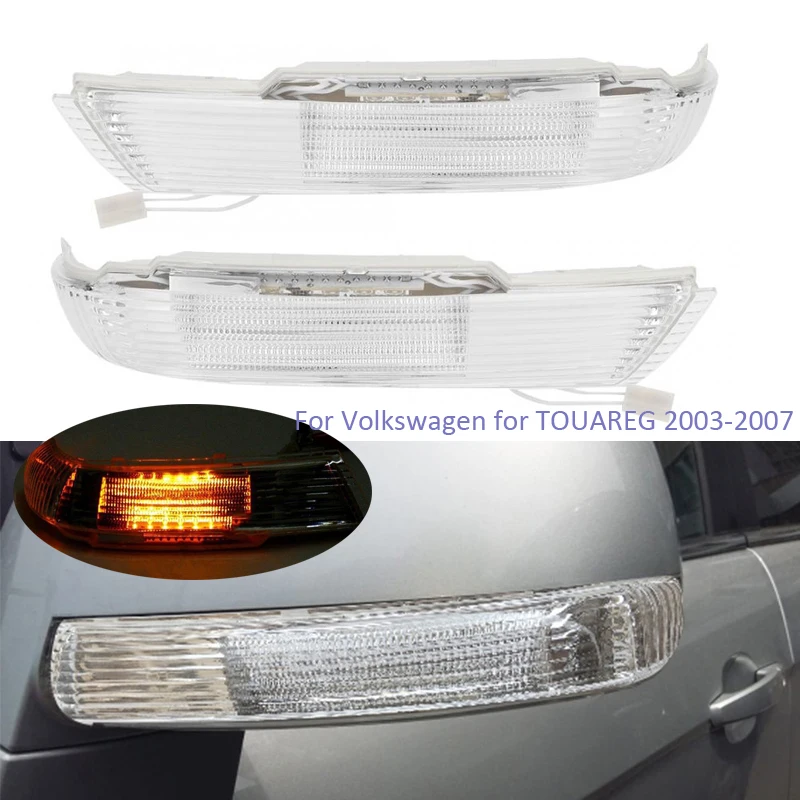 

YTCLIN Rearview Mirror Turn Signal Indicator Lights Lamp for VW Touareg 2003-2007 Side Wing Mirror Light 7L6949101B 7L6949102B
