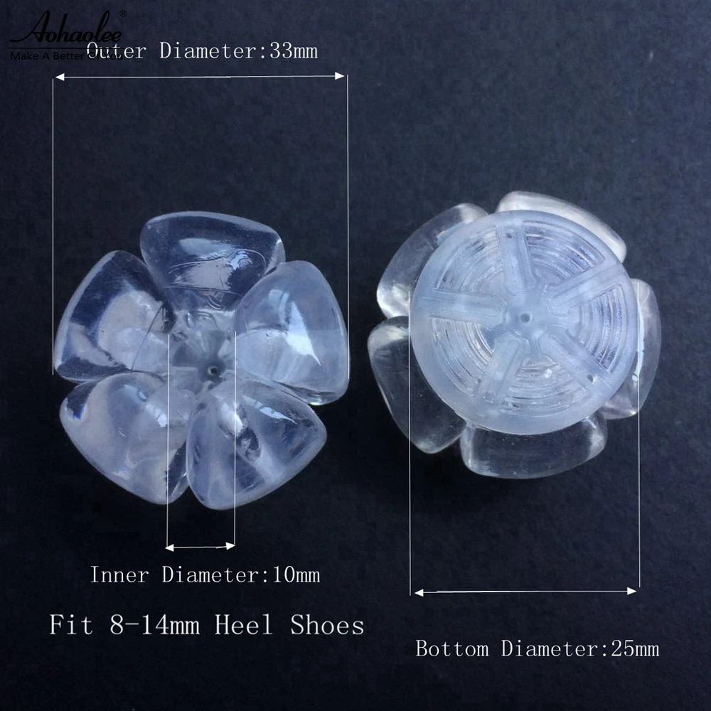 20 Pair Newest High Heel Protectors High Heeler Stiletto Shoe Heel Saver Antislip Silicone Heel Stopper for Bridal Wedding Party