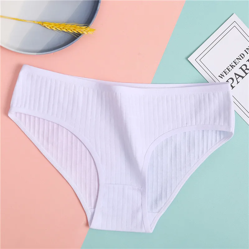 silicone dolls H6e244c446cd94359a10f87bcd86533e70 Ropa interior de algodón suave para mujer, calzoncillos de colores sólidos a rayas, lencería Sexy para mujer, M-XL íntima