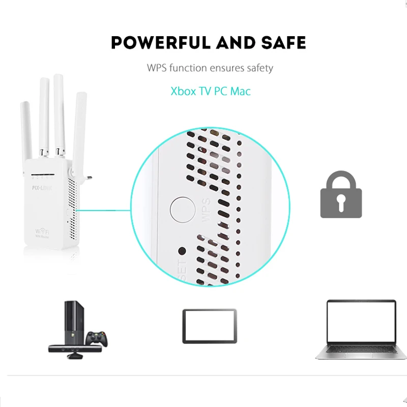 усилитель wifi ретранслятор 2 4 ГГц 300 Мбит/с x RJ45 с высоким коэффициентом усиления