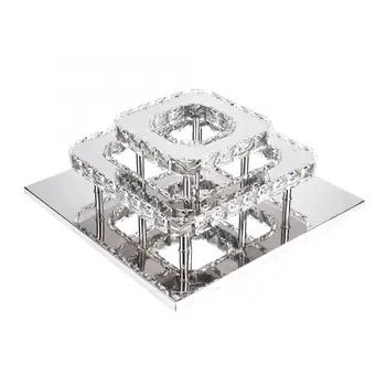 

48W Modern LED Ceiling Light Balcony Square Shaped Crystal Lamp with Remote Control AC 85-265V Square Ceiling Light