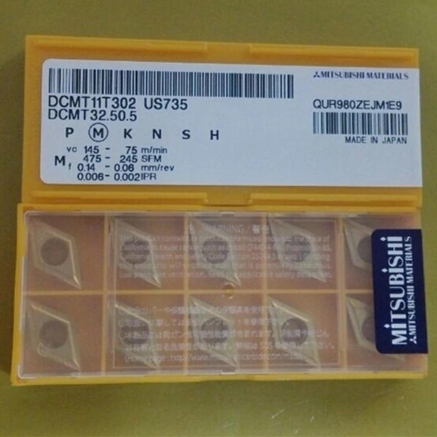 

DCMT11T302 US735 DCMT11T304 US735 DCMT11T308 US735 CARBIDE Inserts DCMT32.505 DCMT32.51 DCMT32.52 Inserts